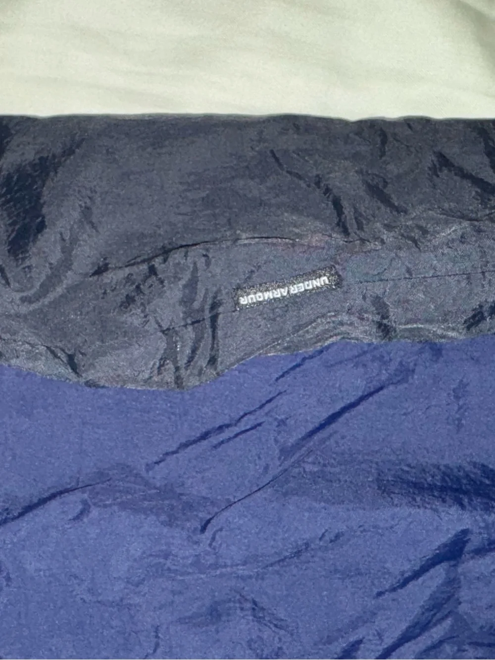 Under Armour Navy and Black Track Pants with White Piping